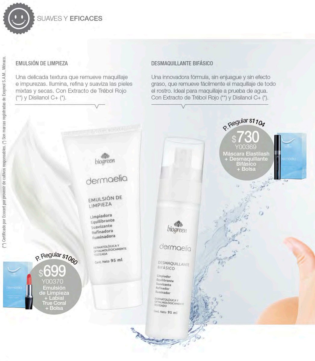 BiogreenL's tweet image. Línea DERMAELIA
Queremos invitarte a que te celebres y a que te cuides en un acto de profundo amor a vos.

-Emulsión de Limpieza de 95ml a $595
-Desmaquillante Bifásico de 95ml a $620
