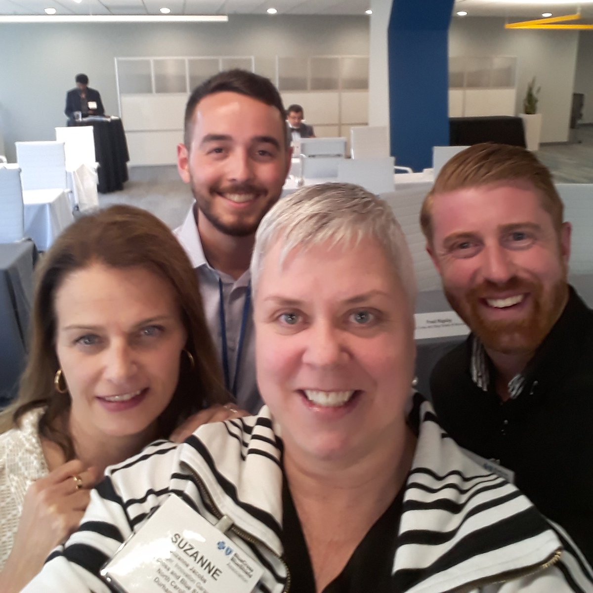 TheWellB_'s tweet photo. Our very own @TimothyBerendt and #MikeSafran making friends from #BCBSNC . Suzanne and team gave two thumbs up for an impactful @TheWellB_ presentation #InnovationNation https://t.co/iMcimG0R3D
