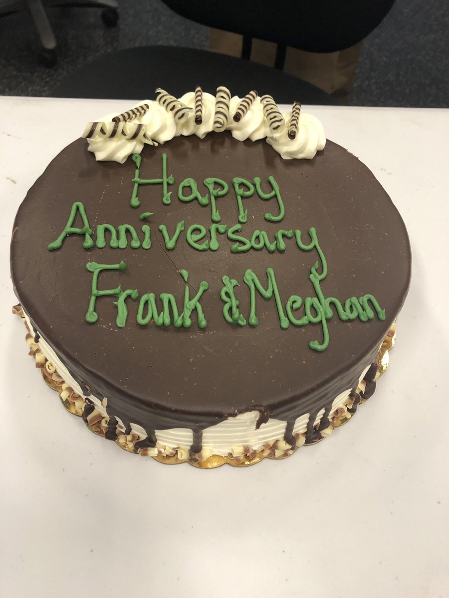 accessfram's tweet photo. Celebrating two work anniversaries today! Frank just hit 6 years at AFTV and Meghan just completed her first year. 🎊😊 https://t.co/ayH3BhCwgS
