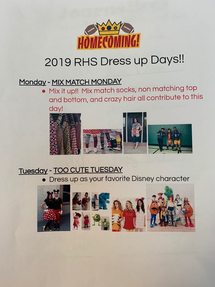rhscheer5's tweet photo. The most wonderful time of the year is coming soon.. check out the hoco dress up days! #BeatWhiteOak https://t.co/x1wygyreFA