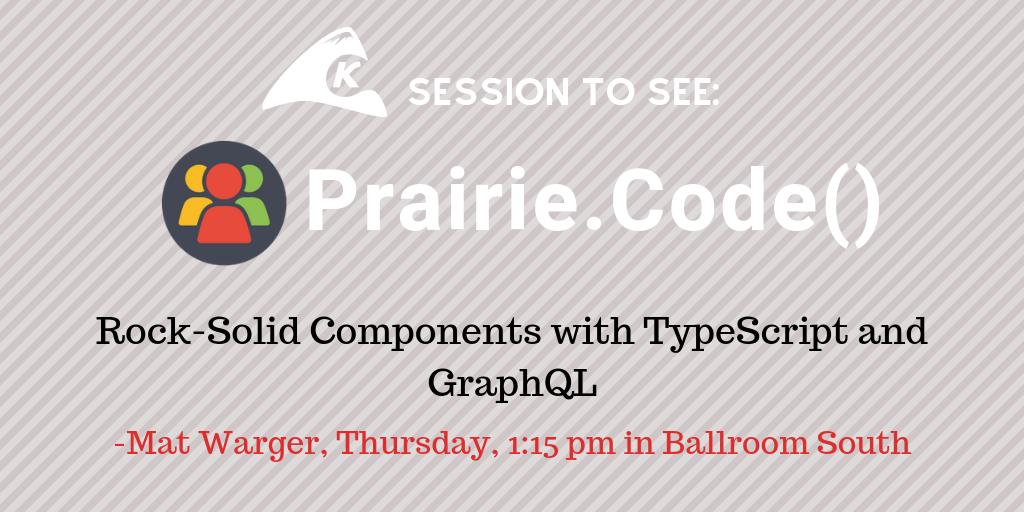 KeyholeSoftware's tweet image. #PrairieCode Attendees: Be sure to check out Keyhole Software&apos;s very own @mwarger&apos;s talk this Thursday! #keyholeteam

See the full schedule here-- bit.ly/33NwdAE