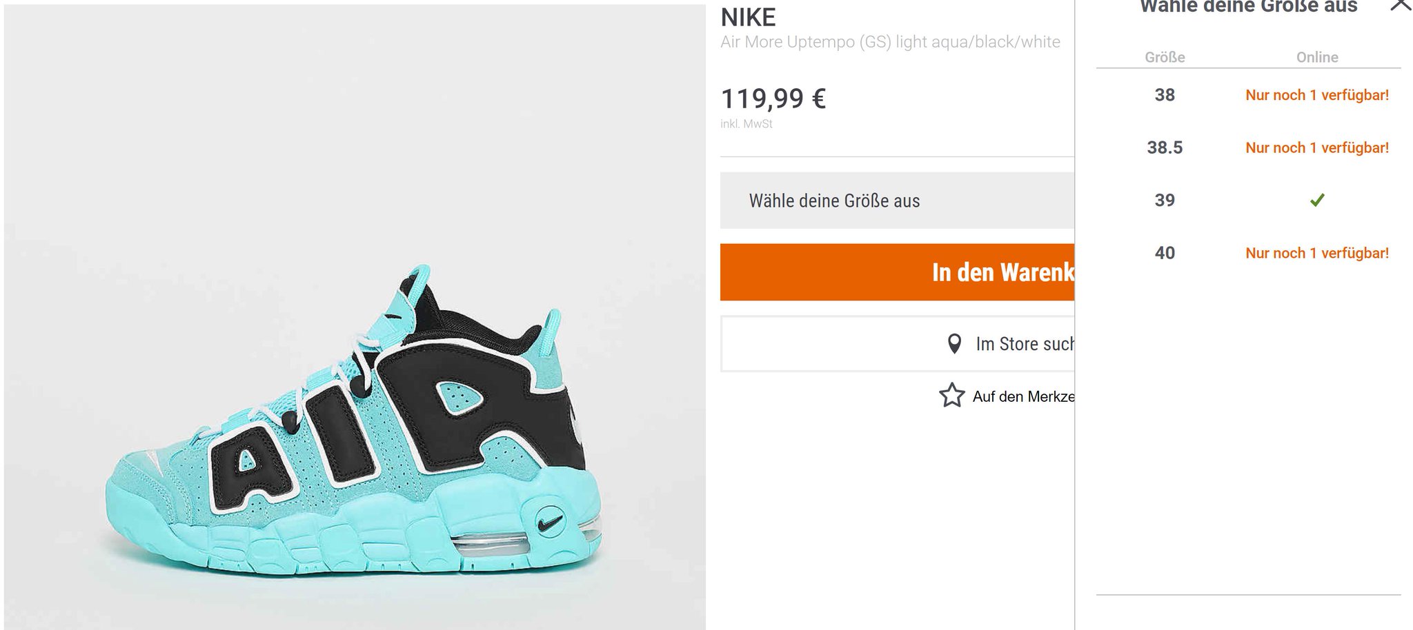 nike uptempo snipes
