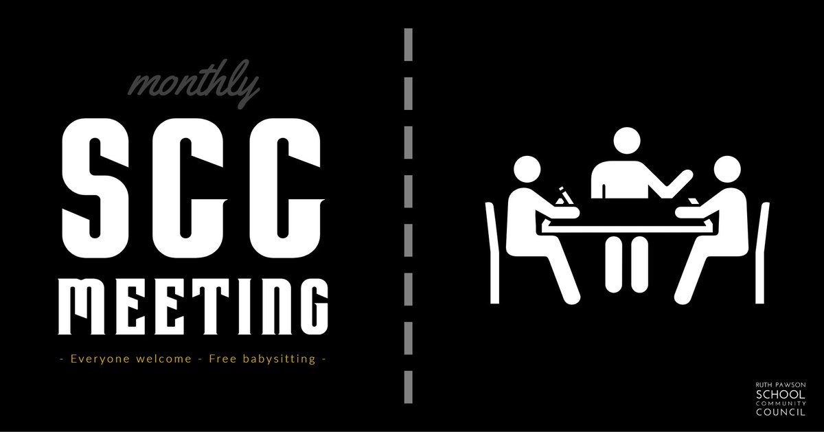 First SCC Meeting of the year is Tuesday, September 10th.
6:30pm in the School Resource Centre.
All Ruth Pawson School parents welcome.
Hope to see you there! 😀