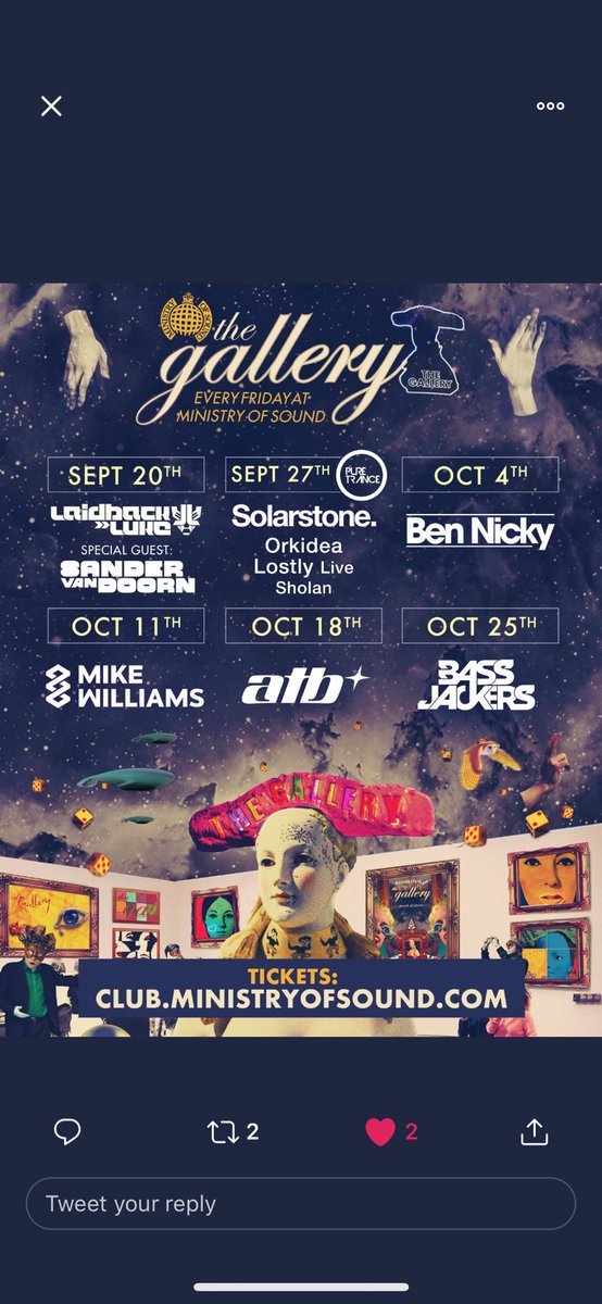 Coming up in at The Gallery. Ministry of Sound, London