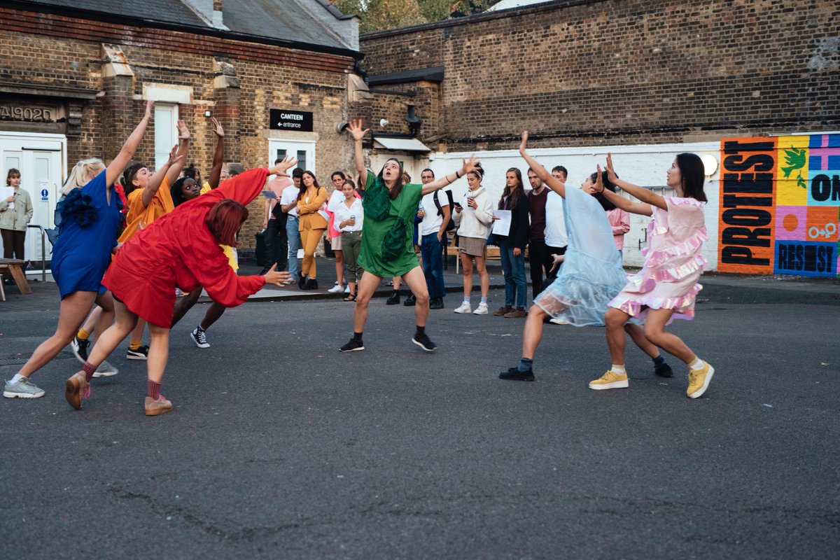 WomxnSRSLY's tweet photo. Our Yonis babes bringing that attention outside at 'Well That is Lovely' at @LCFLondon ’s @ArcadeEast! Thank you for always bringing the joy to WS! 📷 @The_Yonis by Michelle Marshall https://t.co/2b6W7vt81B