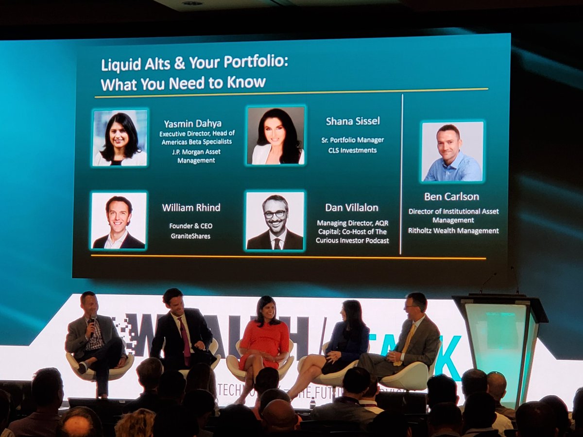 VanceBarse's tweet image. .@awealthofcs doing a great job moderating the #liquidalts panel during #WealthStack. Having consulted financial advisers for nearly a decade on how to use alternative investments for their clients, I find this session particularly interesting! @shanas621