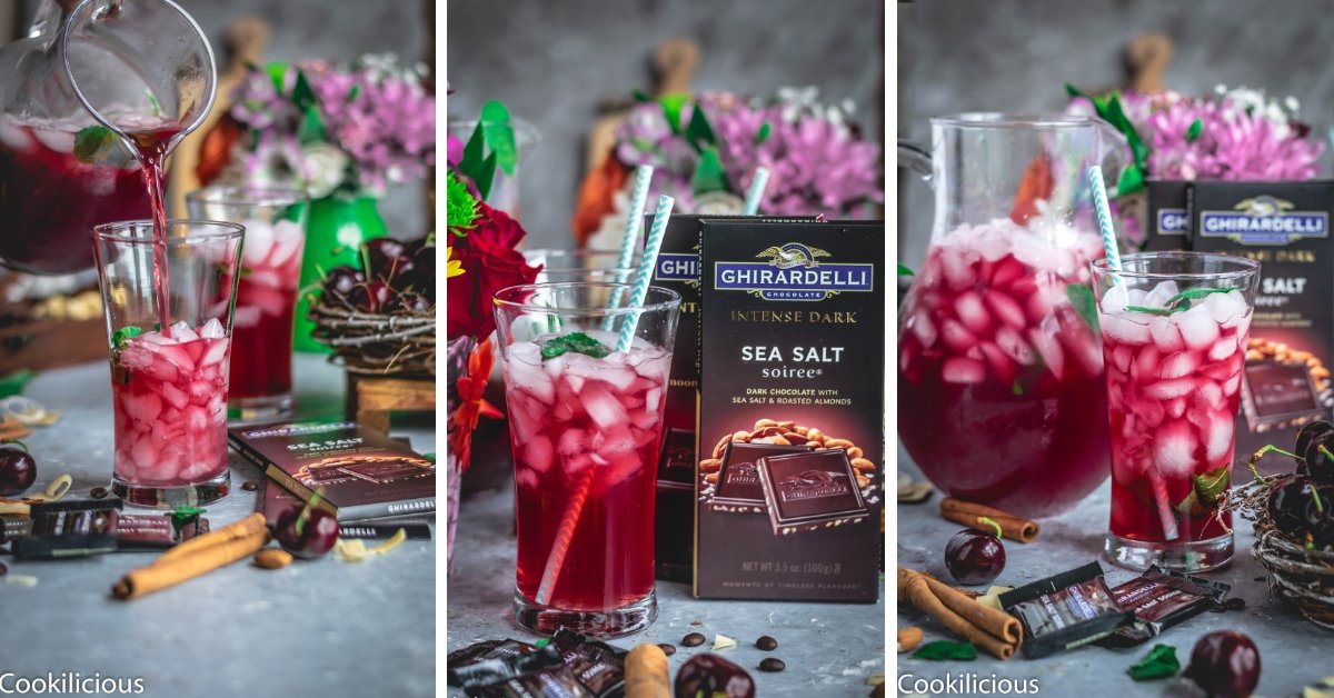 cookiliciousveg's tweet photo. #ad As summer winds down, raise the flavor level by pairing #Ghirardelli Intense #DarkChocolate with this naturally hydrating & thirst-quenching Cherry Lemon Iced Tea -https://t.co/BCvzsrOwsm #aBiteBetter #IntenseDark #MondayMotivation #MondayMood #MondayMorning #cookiliciousveg https://t.co/zY6957EI1h