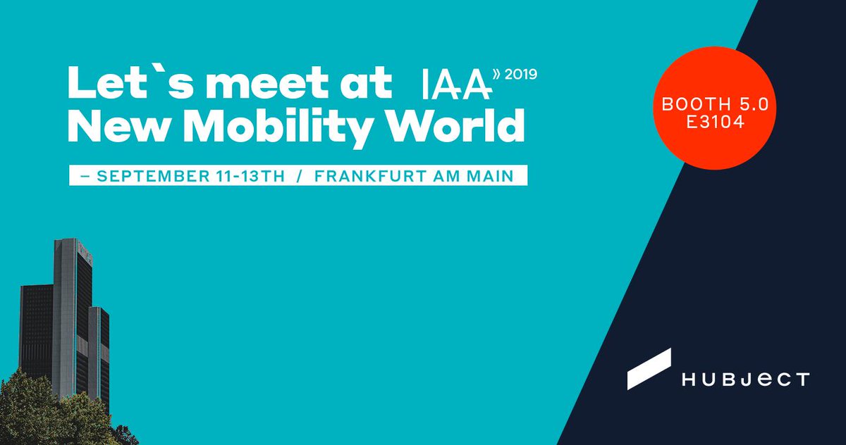 hubject's tweet photo. Hubject will be at IAA Mobility World in Frankfurt this week, will we see you there? We would like to introduce our "intercharge network" live to you, because many of our partners are on site.
Become a part of the intercharge family too.
#hubject #intercharge #eroaming https://t.co/8rGynGPz33