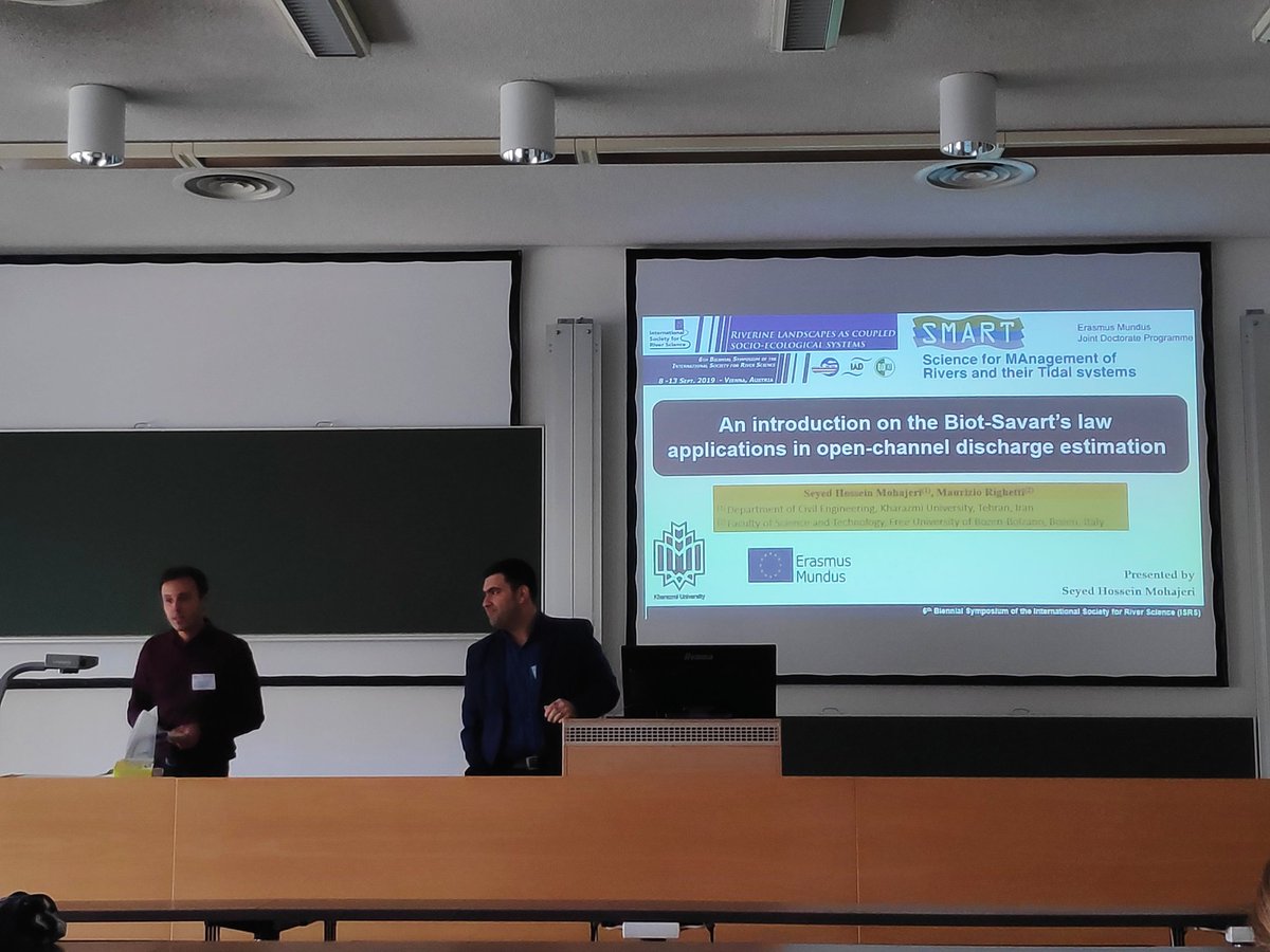 SMART_emjd's tweet photo. Flooding increases in a changing climate. Emphasizing importance of river engineering and monitoring, #smartphd alumnus Dr. Seyed Hossein Mohajeri @ISRS2019 @BOKUvienna #isrs2019 https://t.co/vI7iNfUKyV