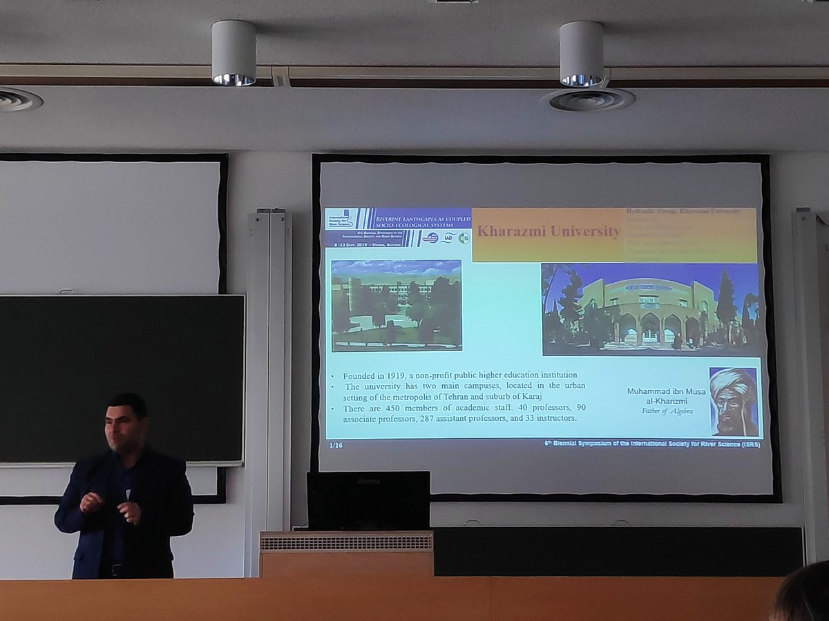 SMART_emjd's tweet photo. Flooding increases in a changing climate. Emphasizing importance of river engineering and monitoring, #smartphd alumnus Dr. Seyed Hossein Mohajeri @ISRS2019 @BOKUvienna #isrs2019 https://t.co/vI7iNfUKyV
