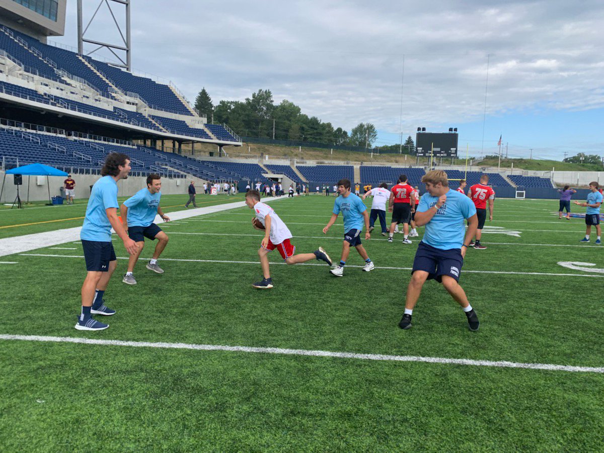 DclubT's tweet photo. This morning @leopard_nation football captains spent the morning @ProFootballHOF having fun.  Play Makers brings special needs students from across Stark Co to play football with Local High School players. The Louisville Community was well represented today. https://t.co/Uo1XHzcTGs