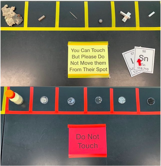 Can you match the element samples to their identities? #southlearns to observe properties.