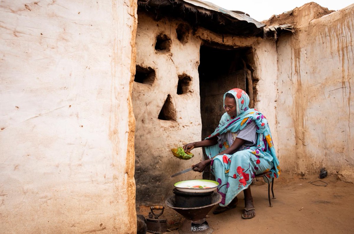 ReliefIntl's tweet photo. #Sudan | The country has one of the highest rates of malnutrition in the region.

We work with mothers with children at risk for #malnutrition how to grow their own sources of food. Mothers like Medina who just planted a small kitchen garden next to her home in #ZamZam camp. https://t.co/1G9ilkgWiV