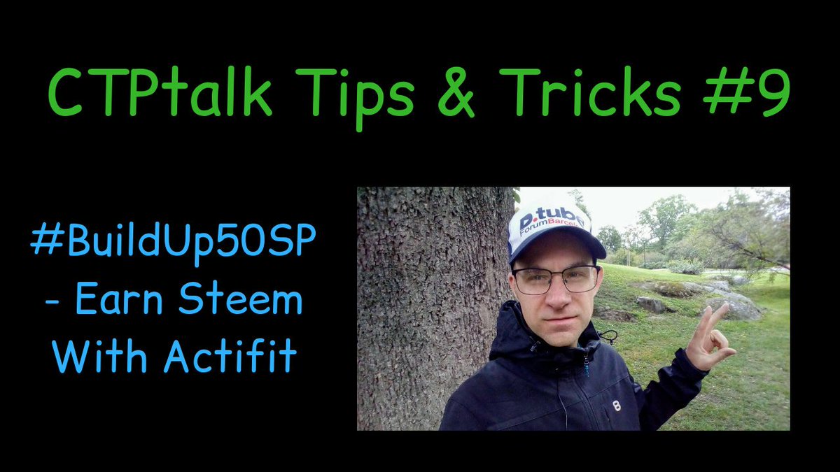 ErikGsn's tweet photo. CTPtalk Tips &amp; Tricks #9 - #BuildUp50SP - Earn Steem With Actifit

https://t.co/vEuJpOUiYp

#dtube #steem #actifit #buildup50sp #fitness https://t.co/X7GVkcYVKQ