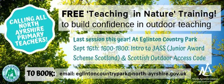 rangers_na's tweet photo. Free training for North Ayrshire Primary Teachers with North Ayrshire Ranger Service at Eglinton Country Park #outdoorlearning #TeachinginNature @NAC_EYE https://t.co/0SwwmtvUAr