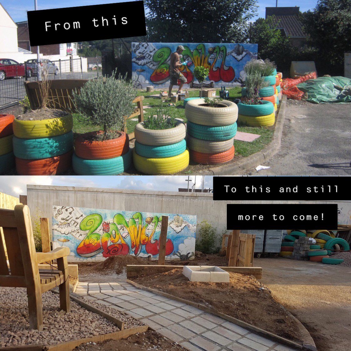 PlymYouthServ's tweet photo. The #creativeyouth @southwayyouthcentre have been working hard on Big Wills memorial #Garden #fencing #paving #groundworks all in their own time! big thanks to
#ggllandscapes @YGSLandscapes #beaverteethservices @StormforceRoofs @kpttimber @kiergroup for donations & support : ) https://t.co/k6SfCacfrZ