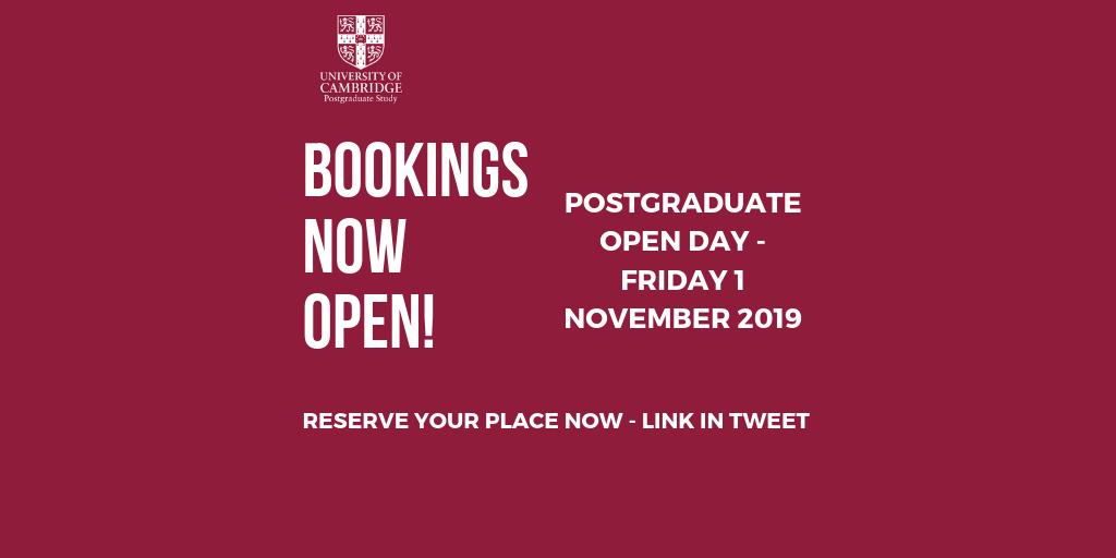 Over 1000 prospective students have booked their place for our Postgraduate Open Day. Join us!
✅ Gain application advice
✅ Discover funding opportunities available
✅ Meet current postgraduate students
✅ Visit Colleges and departments
👉 See you there! tiny.cc/BookPGOpenDay