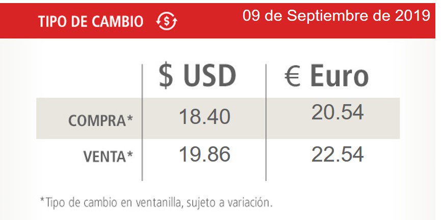 #FelizLunes
Los invitamos a conocer el #TipoDeCambio del día. 💵 💶