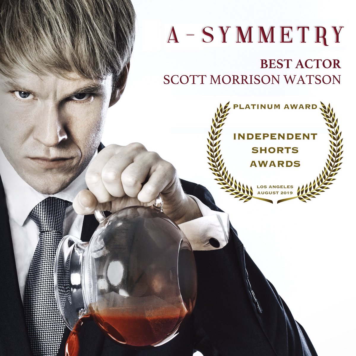imsambradford's tweet photo. Massive congrats to our leading man Scott Morrison-Watson for his portrayal of #SerialKiller “Sebastian” in @FilmASymmetry - he’s just picked up the BEST ACTOR awards at the @IShortsAwards in #LA 🙌😎💪 #filmfestival #awards #losangeles #filmmaking #actor #director #producer https://t.co/Q2r5FWY433