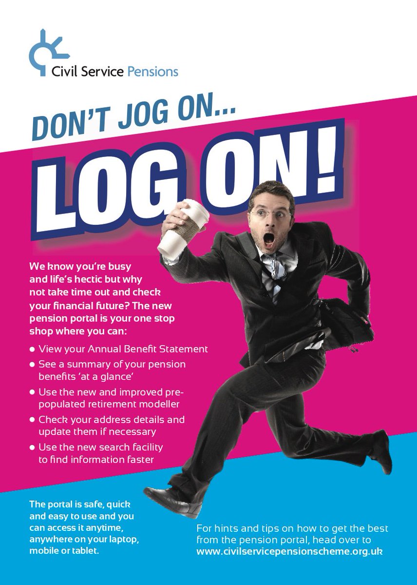#MondayMotivation It's Pension Awareness Week! Learn more about accessing your pension online - Don’t ‘jog on’ - ‘log on’