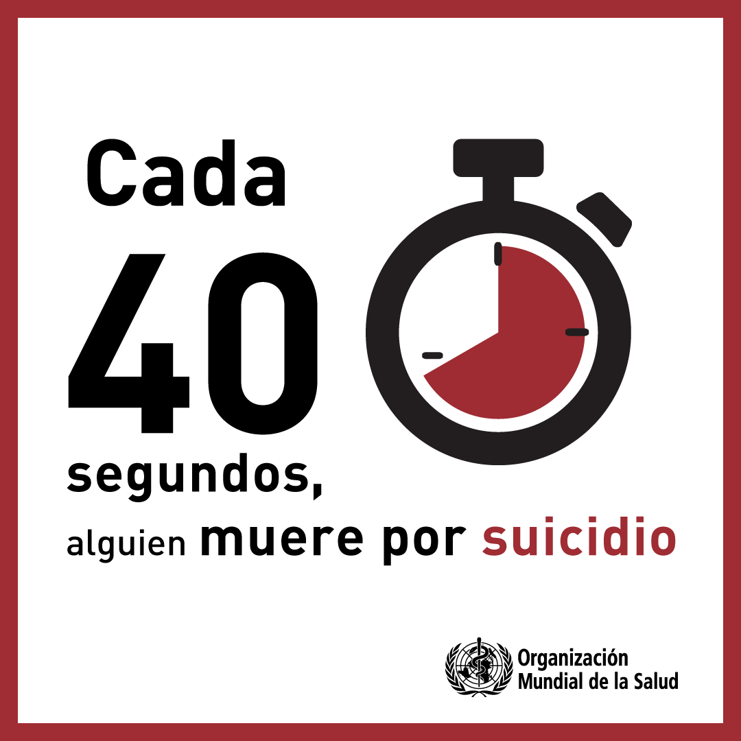 opsoms's tweet photo. Cada 40 segundos, una persona muere por #suicidio en el mundo. Eso es demasiado.  

👉 Los suicidios son prevenibles. 

#DíaMundialPrevenciónDelSuicidio #40seconds #SaludParaTodos https://t.co/l4FKZRvqhj