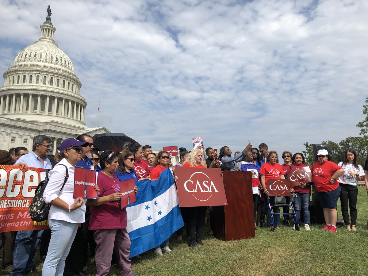 FWDus's tweet photo. Kicking off a press conference on Capitol Hill with #TPS, #DACA and #DED beneficiaries on the importance of permanent legislative protections for their families and communities. https://t.co/lRSbNOZqok