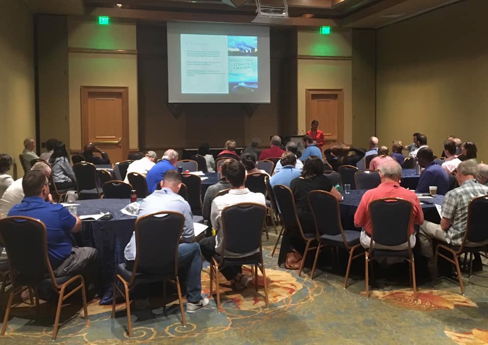 SDMLua's tweet photo. Take a peep at Nishani Moragoda presenting her work on the global scale response of fluvial suspended sediment fluxes and river discharge to future climate change at the 2019 meeting of the Alabama Water Resources Conference and Symposium! https://t.co/yIdHXOKf0o