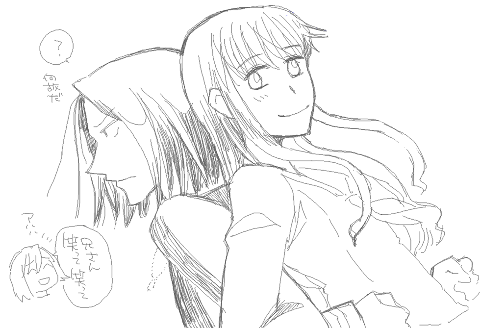 ユリザビの話をさせてもらったのでたまらずらくがき。私何千回と言うけどユリザビはその純度の高さと「もしかしたら恋愛関係になっていたかもしれない」可能性を味わうものだと思ってるから(早口) 