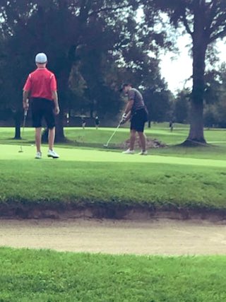 Brady and Braydon at SBAAC Golf Match at Eagles Nest