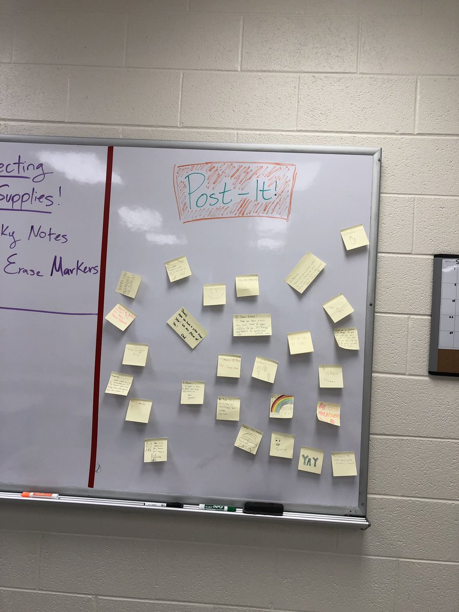 TheyCallMeMrJ's tweet photo. On Back to School Night parents wrote notes of encouragement for students on our Post-It from Parents board. Now students respond by leaving positive notes of encouragement for all students through Positive Post-Its from Peers! #gottalovealliteration #positiveminds https://t.co/fnB0oa5adj