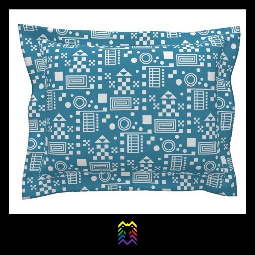 PMutation's tweet image. It&apos;s Wonderland! pattern in French Blue.  Designed by #PatternMutation.  Pillow by #RoosteryHome.  spoonflower.com/profiles/patte….