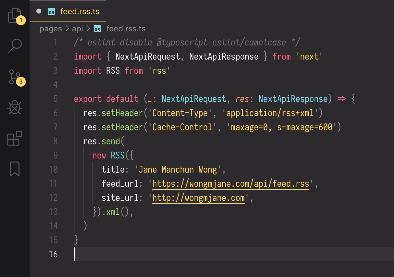 Jane Manchun Wong on Twitter: "I'm working on RSS feed for my blog Thought about doing some build-time compilation until I realized Next.js now supports API routes and ZEIT supports edge server-side Jane Manchun Wong on Twitter: "I'm working on RSS feed for my blog Thought about doing some build-time compilation until I realized Next.js now supports API routes and ZEIT supports edge server-side