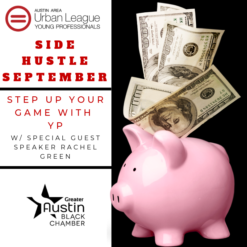 ATXBlackChamber's tweet photo. TOMORROW:

Step Up Your Game With YP! #SideHustleSeptember
Tues, Sept 10 | 6:30-8:30PM⁠ | Oracle | 2300 Cloud Way, Austin, TX 78741  ⁠

Special guest is speaker Rachel Green of @Leader_Ship_Box &amp; CEO of A Brand Called U, @ABrandCalledU

Get tix here! -> https://t.co/z8A04LNGD6 https://t.co/YjsxlvcHcP