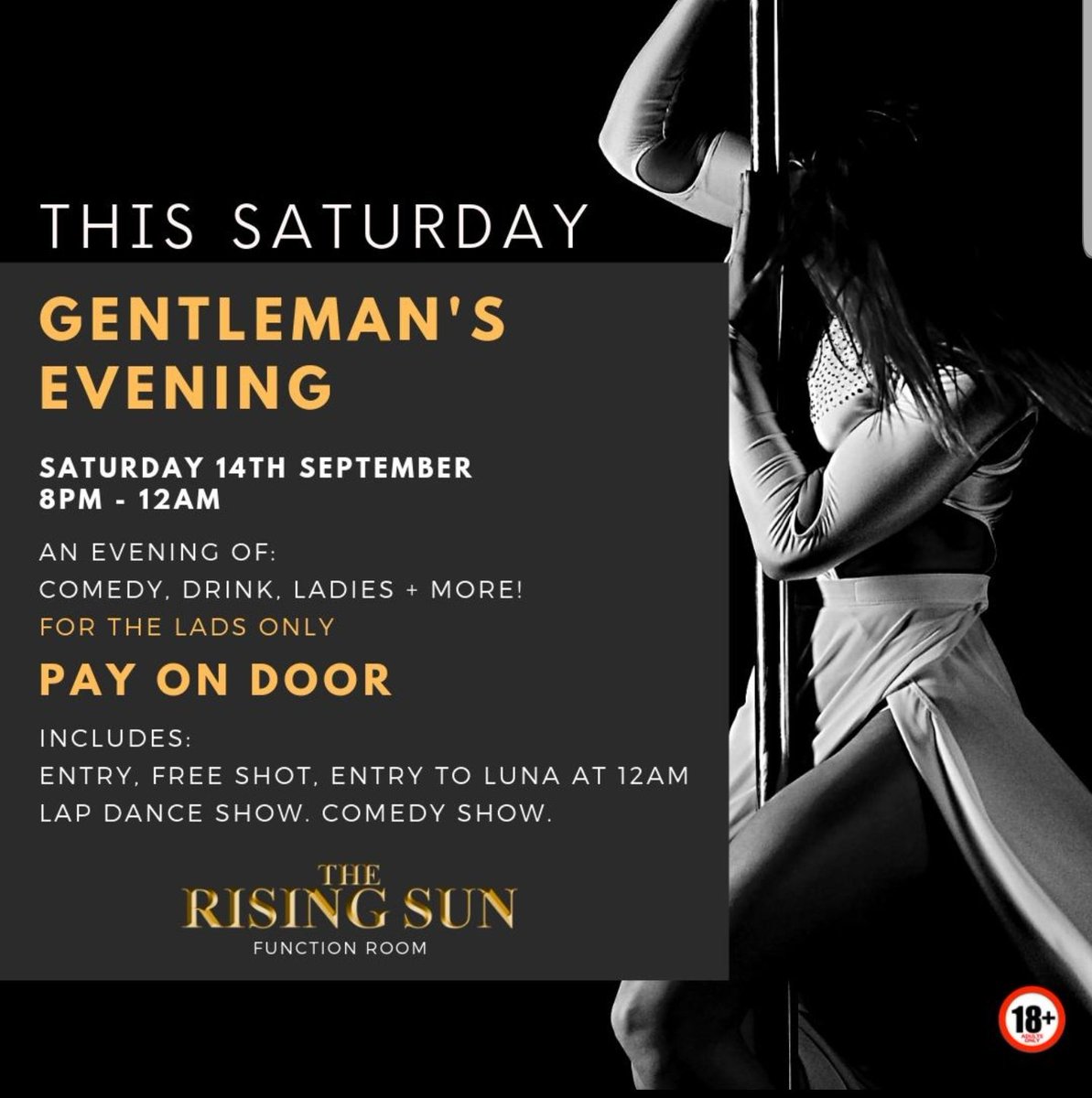 Last remaining Tickets left, either contact on here, buy from the Pub or pay on the door.

If paying on the door, please arrive early, doors open at 7pm, show starts at 8pm