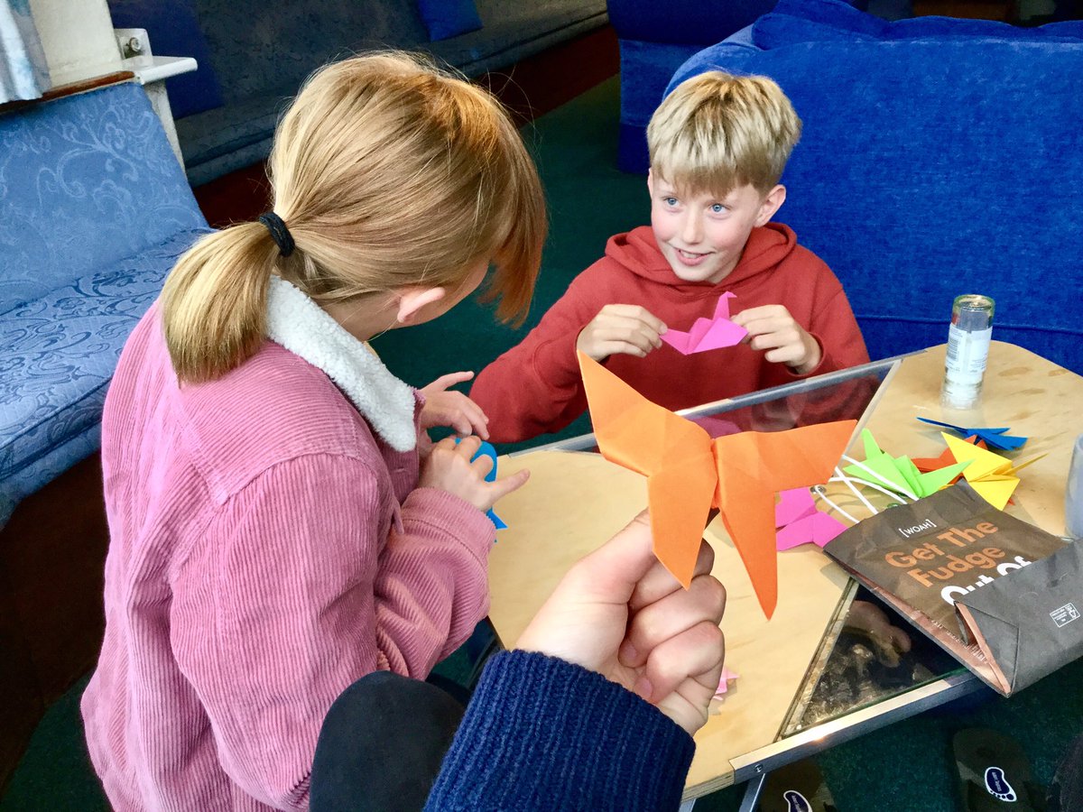Rainy Monday afternoons call for craft time! #boardinglife #iloveboarding #mindthegap #origamiforthewin #mystchris @StChris_School