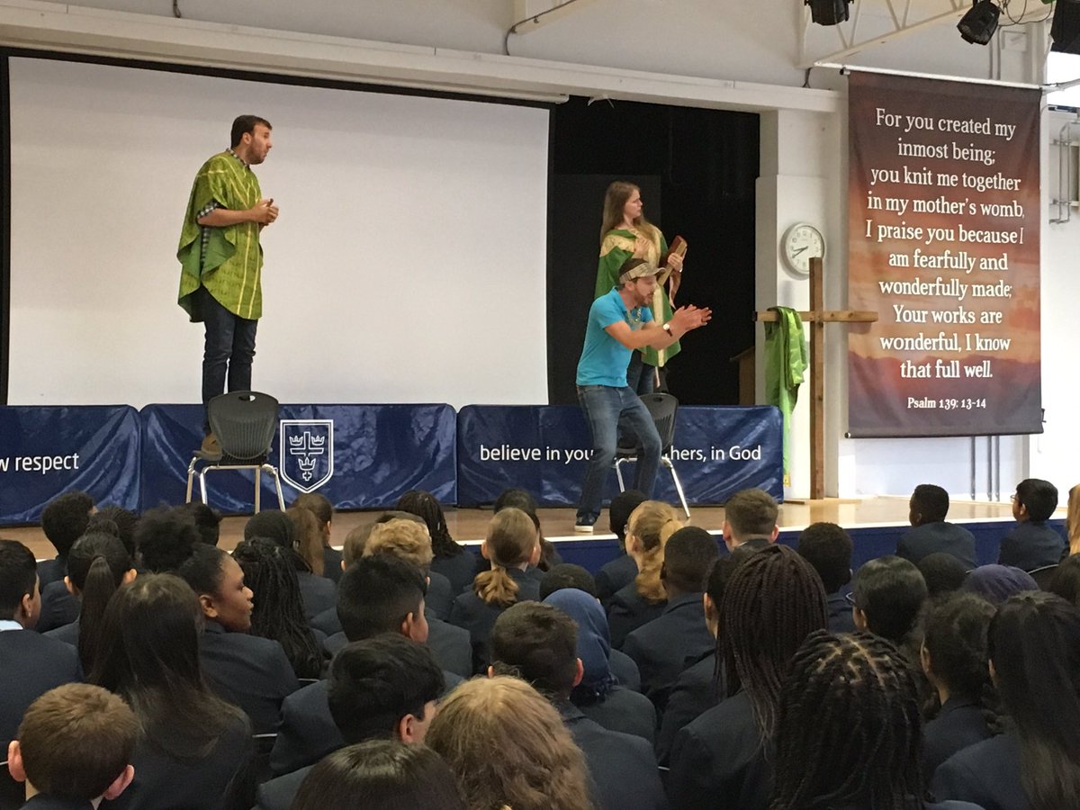 A great first day of Believe Week. A thought provoking and hilarious drama in act of worship and a dynamic performance by NiCola during lunch which students loved. #believeweek <a href="/BluecoatBELIEVE/">Faith@Bluecoat</a> <a href="/stmnotts/">St Margarets Nottingham</a>