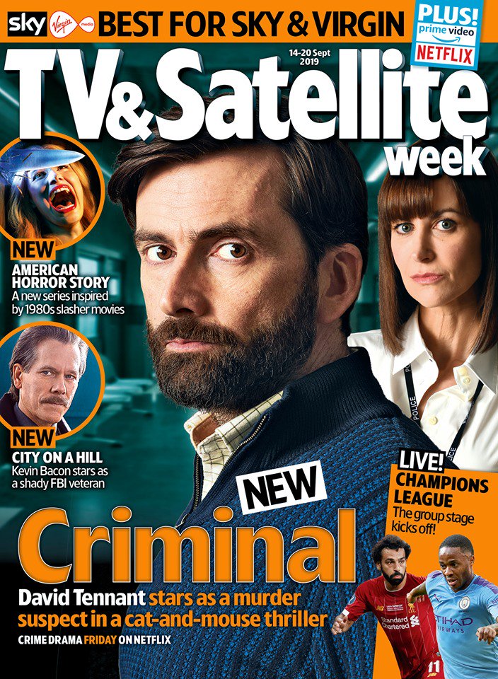 David Tennant on the cover of TV Satellite Week 