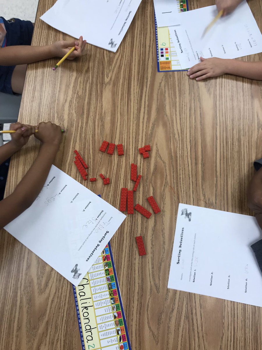 Sorting Detectives in first grade!  Work cooperatively to investigate and find the sorting rule.  #NLE20 #MATH