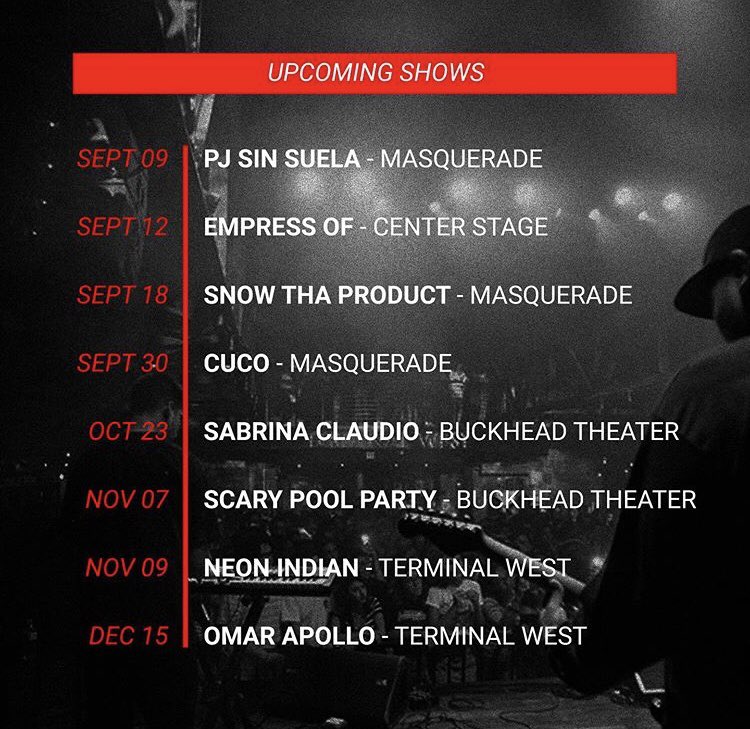 Atlanta has some fuego coming. 🔥 we’ll be giving away tickets plus more for these upcoming shows! Make sure to hit follow and tune in. 
#oye #live