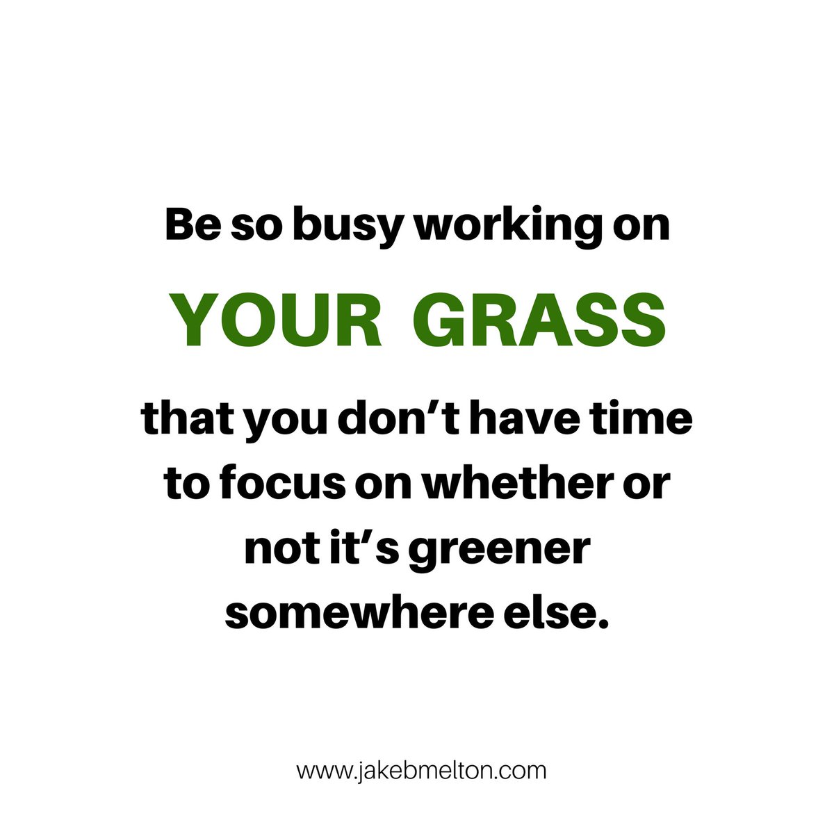 Stop focusing on what the grass is like somewhere else.

Worry about your own grass.

Make your grass the grass others are inspired by.

#motivation #selflove #confidence #success #persistence