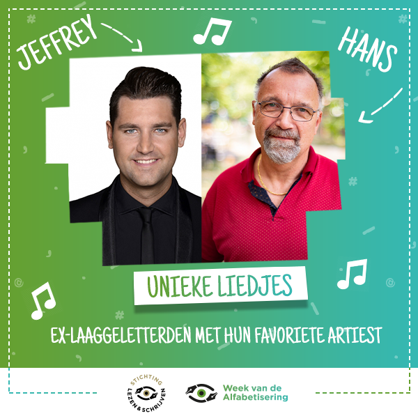 Luister vanavond om 20.45 uur naar 
<a href="/NPORadio5/">NPO Radio 5</a>
 voor de eerste van vijf #WeekvandeAlfabetisering nummers! De eerste maakte van zanger 
<a href="/JeffreyHeesen/">Jeffrey Heesen</a>
 samen met ex-laaggeletterde Hans. #DurfteDromen #SamenSterker #laaggeletterdheid radioplayer.npo.nl/radio5/
