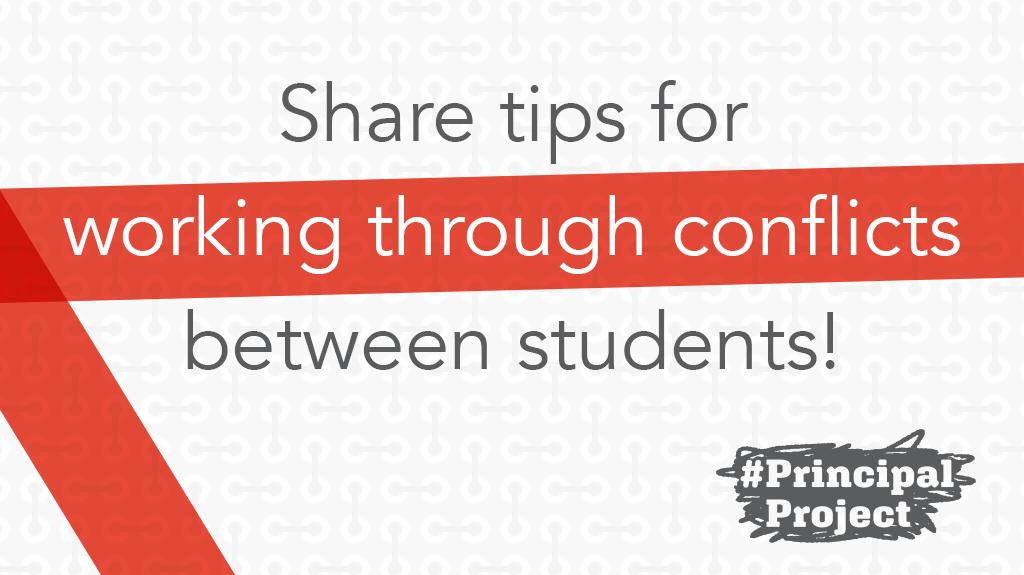 PrincipalProj's tweet image. #PrincipalProject community, a fellow school leader needs your help! When Ss are caught up in conflict, how do you empower them to work through it and develop empathy for one another? Share your strategies here. #JoyfulLeaders #HSchat #APchat #PrinChat