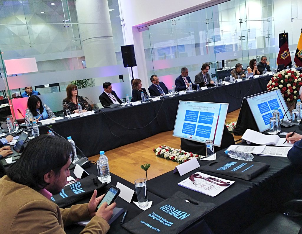 📌 EN MINUTOS |
<a href="/KatherineArgot4/">Katherine Argote Ortega</a>, titular de #PlanificaEcuador, participa en Panel: Iniciativas en la Administración Pública orientadas a los #ODS. En el marco de la Conferencia Anual del Grupo Latinoamericano por la Administración, evento en <a href="/IAENUniversidad/">IAEN</a>. #LAGPAEcuador2019