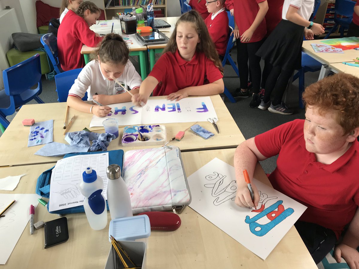 missmcpherson11's tweet photo. We loved learning about graffiti art over the last few weeks, trying out different styles and using this to make our class expectations display 🎨 inspired by displays seen last year at @CrownLfS  #creativity #graffiti #pupilchoice #classexpectations #classvalues https://t.co/oHBkh4CHoU