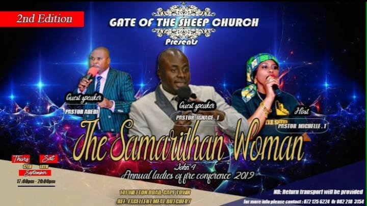 GateSheep's tweet photo. Make plans to join us at the annual Women's Conference, will focus on the theme: The Samaritan Woman, inspired in the scriptures of John 4:4–42 in the New Testament of the Holy Bible. The countdown is on! #gateofthesheepministries #ladiesoffire #womensconference #virtuouswoman https://t.co/EDZ3SNQjI2