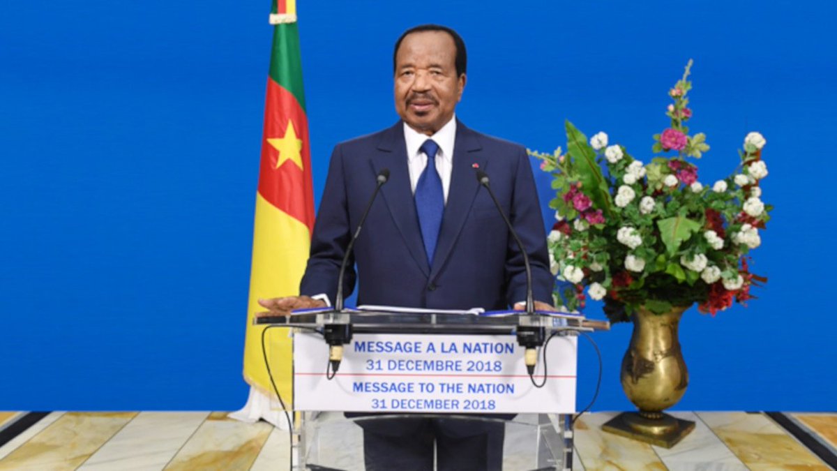 EkwatTV's tweet photo. President Paul Biya will speak to the Nation tomorrow at 8pm. 
.
.
.
.
.
.
#cameroon #prc #unitypalace #cpdm https://t.co/42uSSIAH0j