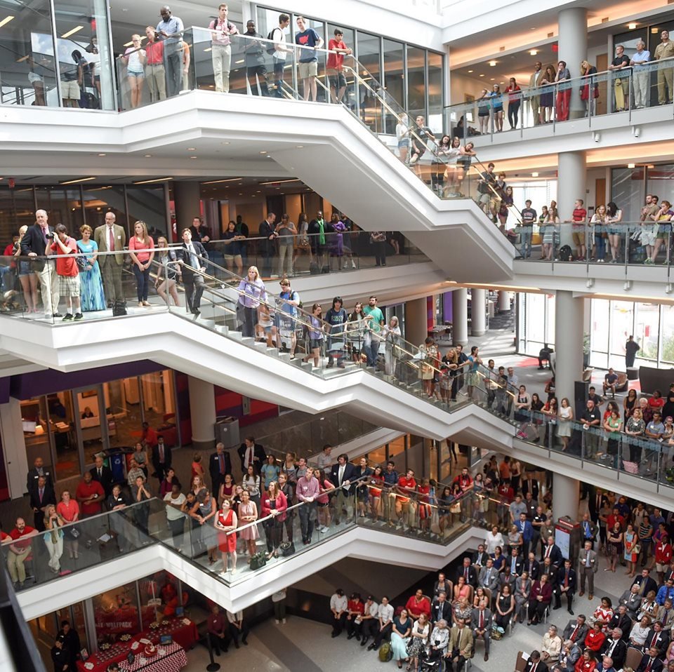 NCStateUnion's tweet photo. 📸Flashback: 🎉Today marks 4 years since the Formal Dedication of Talley Student Union! A great occasion that marked a huge change for student life on campus! 🐺❤️ #ncstate #Wolfpack #talleystudentunion https://t.co/ztPkbspdoY