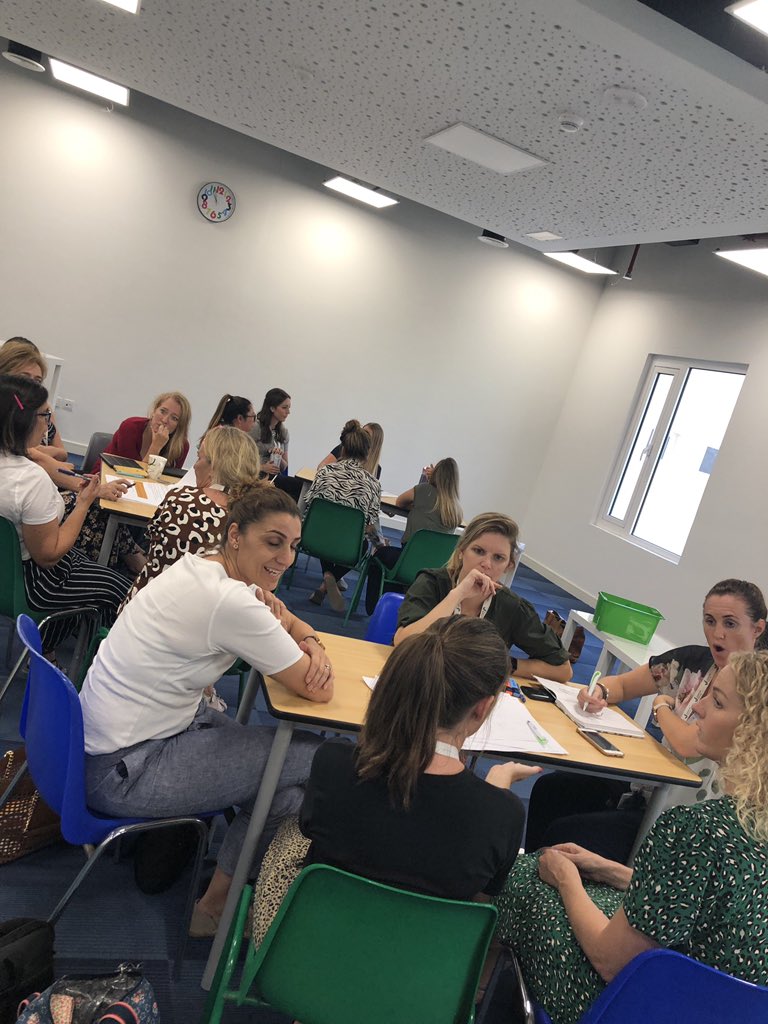jebelalischool's tweet photo. Dual INSETs today.  Discussing excellence in the Foundation stage at one end of the corridor and digging deep into research and independence skills at the other. Which would you attend? https://t.co/r9umDY0unq