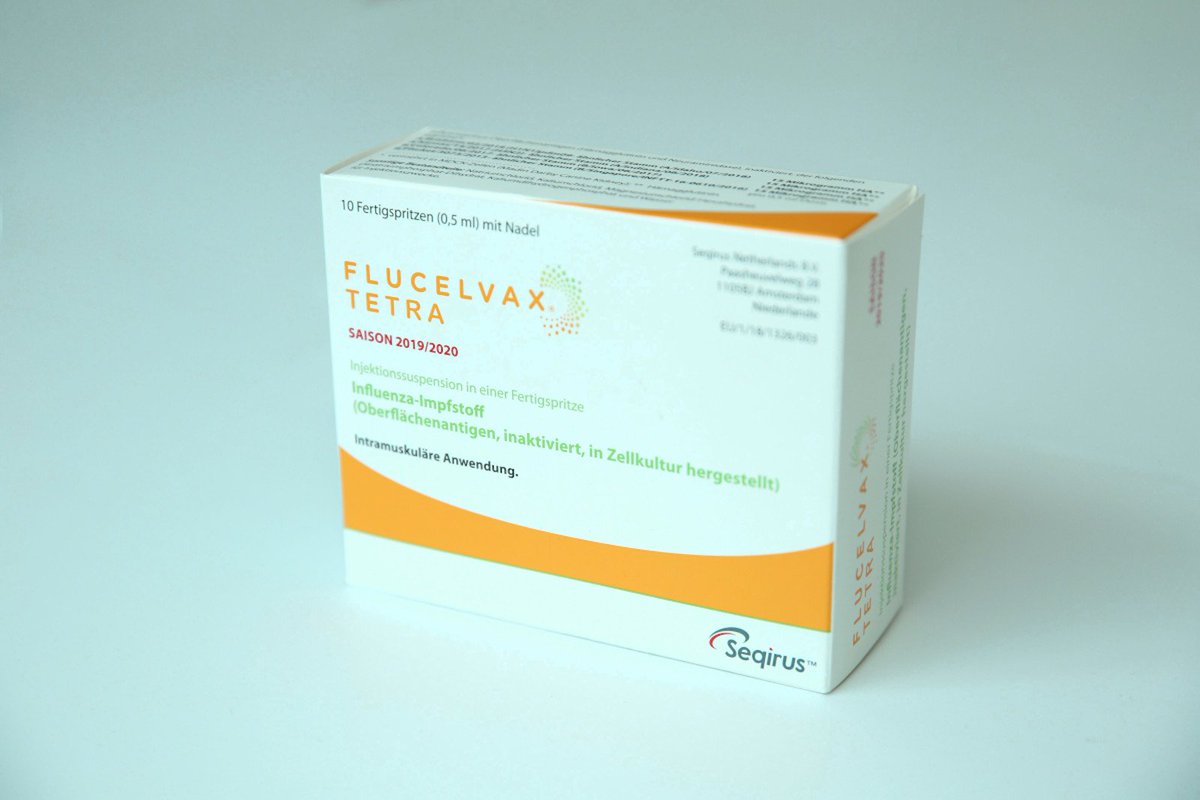 ApothekeAdhoc's tweet photo. #Zelllinie statt Hühnerei: #Seqirus hat den Start der Auslieferung des zellbasierten quadrivalenten saisonalen Grippeimpfstoffes #Flucelvax Tetra für die Saison 2019/20 an die Apotheken und den Großhandel bekanntgegeben! https://t.co/iuO5kKlb3M https://t.co/QyFnGsCel1