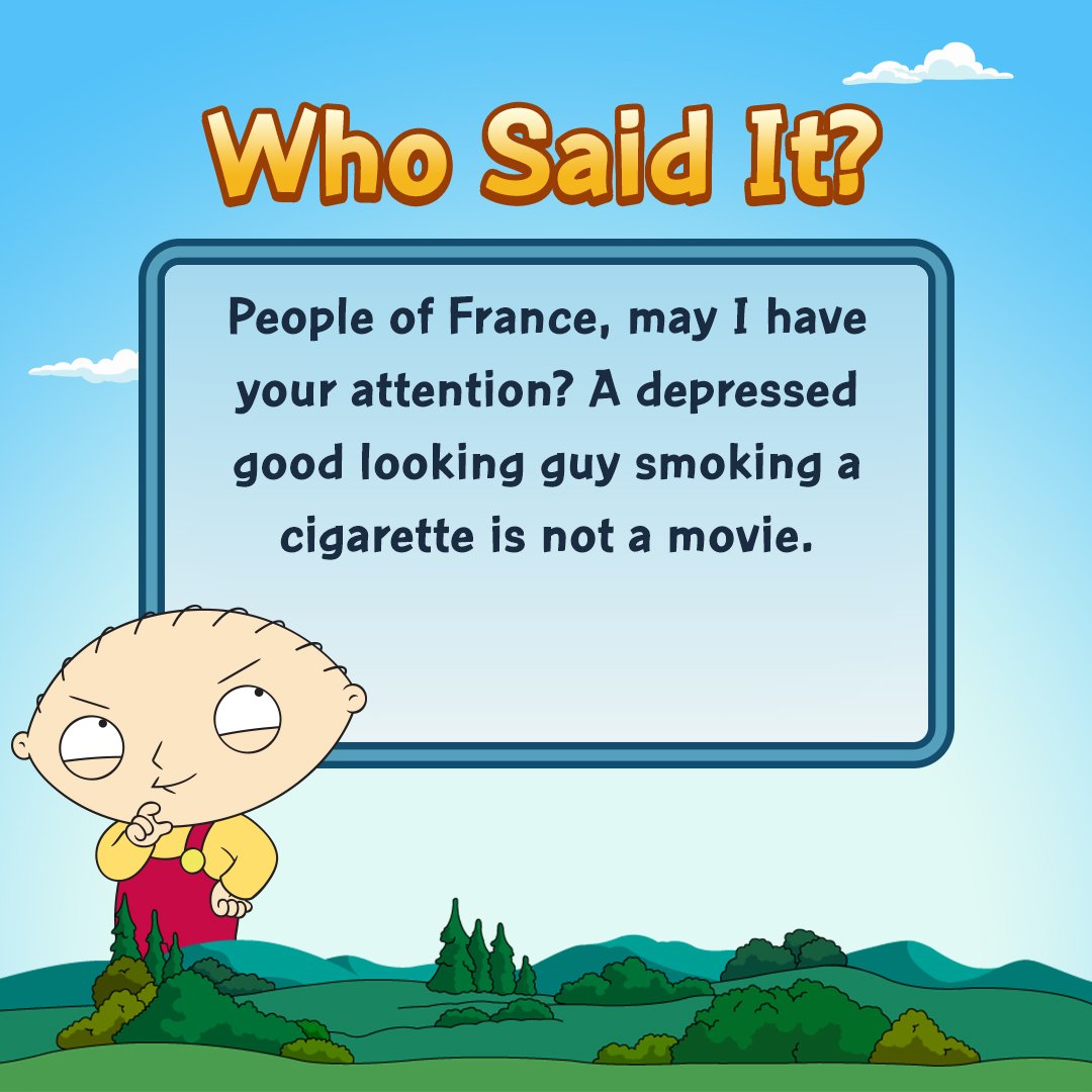 a good looking depressed guy smoking a cigarette Family Guy Game (@playfamilyguy) on X